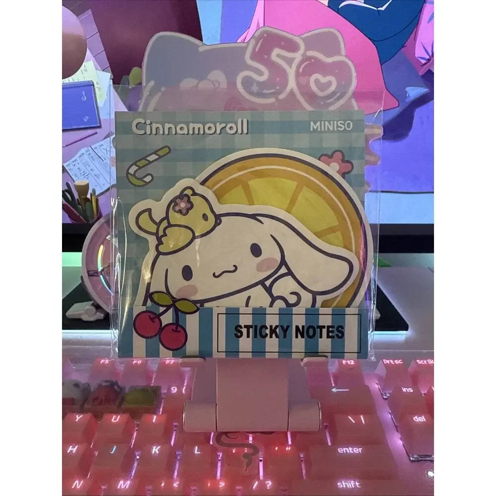 Sanrio Cinnamoroll Sticky Notes Set 2 Designs 20 Sheets Kawaii Stationery 2024